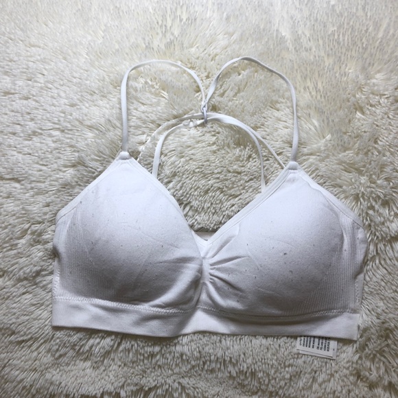 Abercrombie & Fitch White Strappy Bralette - Picture 1 of 5